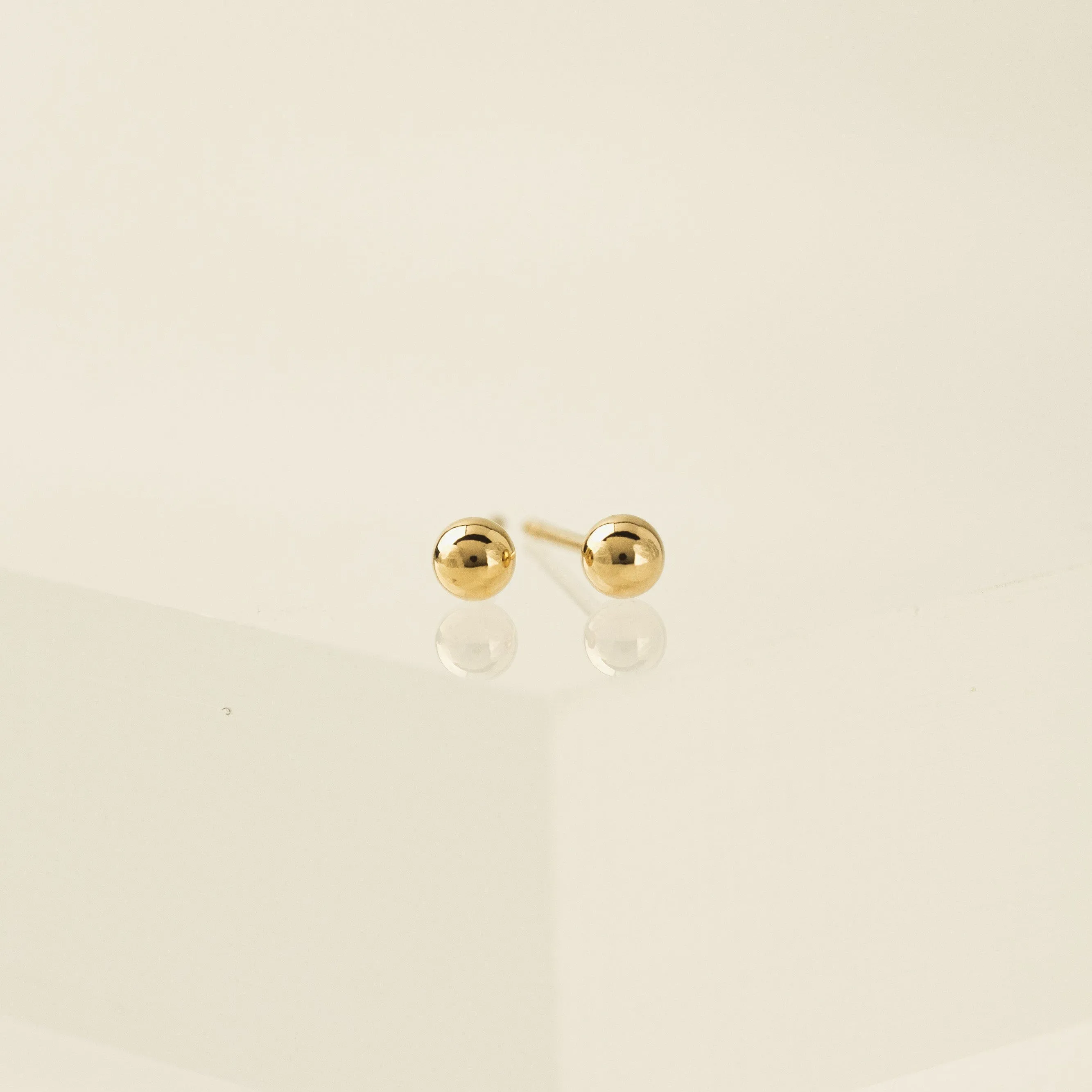 3mm Ball Gold-Filled Stud Earrings