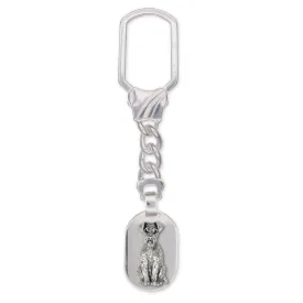 Airedale Terrier Key Ring Jewelry Sterling Silver Handmade Dog Key Ring AR4-KRE