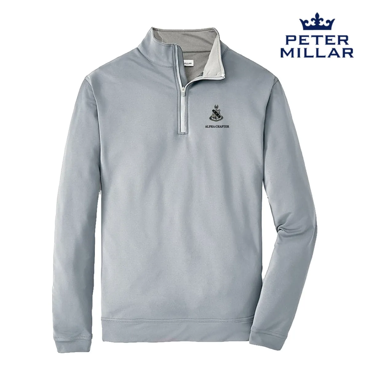 Alpha Sig Personalized Peter Millar Perth Stretch Quarter Zip