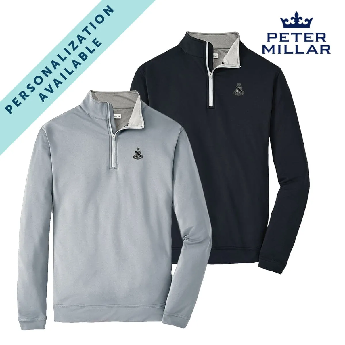 Alpha Sig Personalized Peter Millar Perth Stretch Quarter Zip