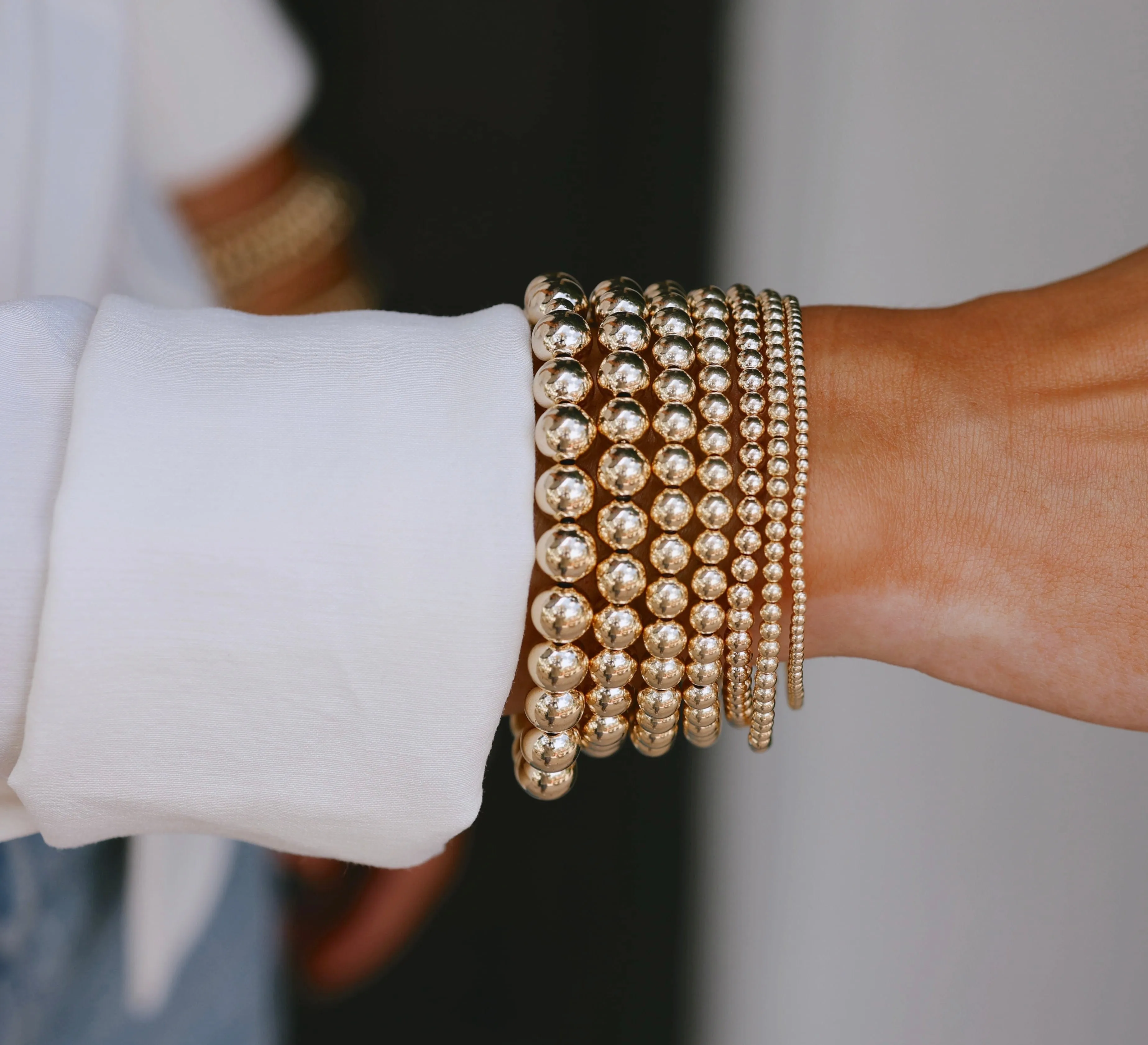 bara boheme | 14K Gold Filled "THE CLASSIC" Ball Beaded Bracelet