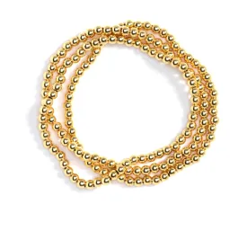 Beaded Stretch Bracelet - Gold