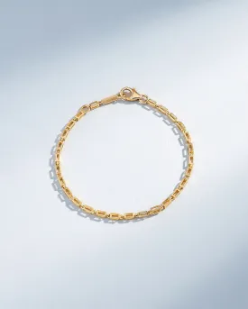 Block-Chain Hollow Medium Bracelet