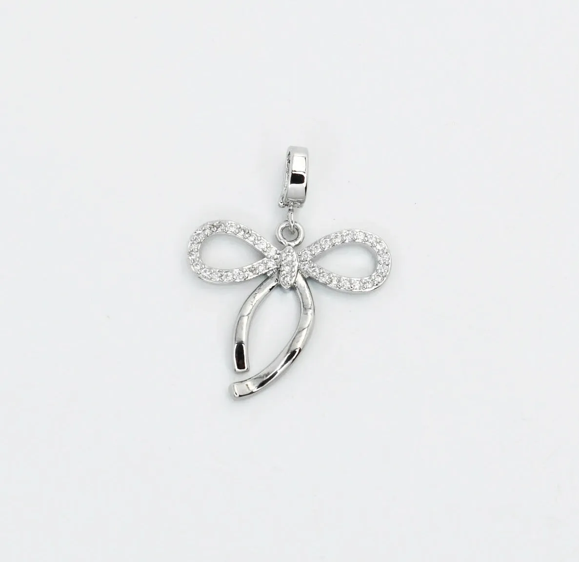 Bow Tie Silver Charm CH-62