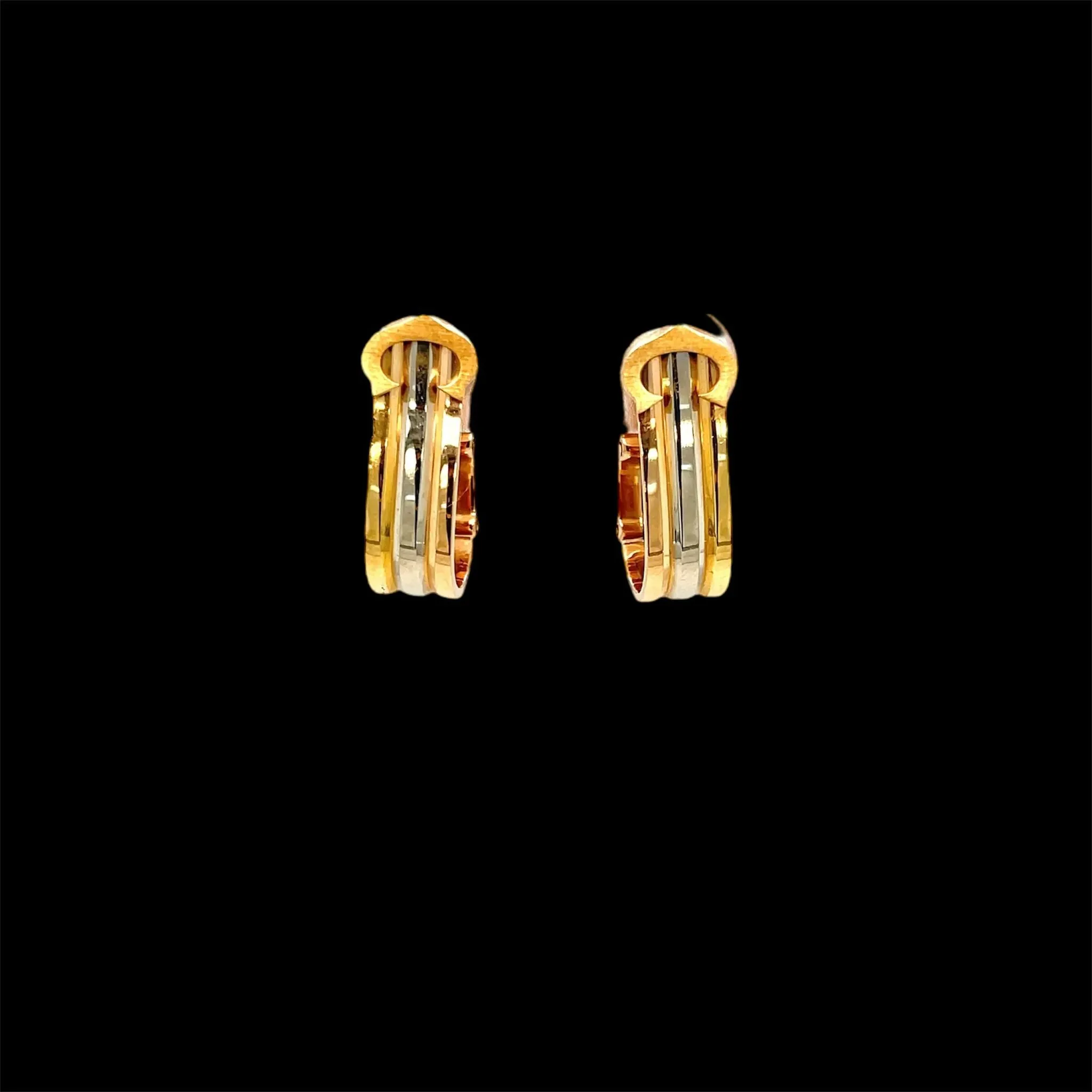 Cartier 2 C Trinity Gold Clip-on Earrings