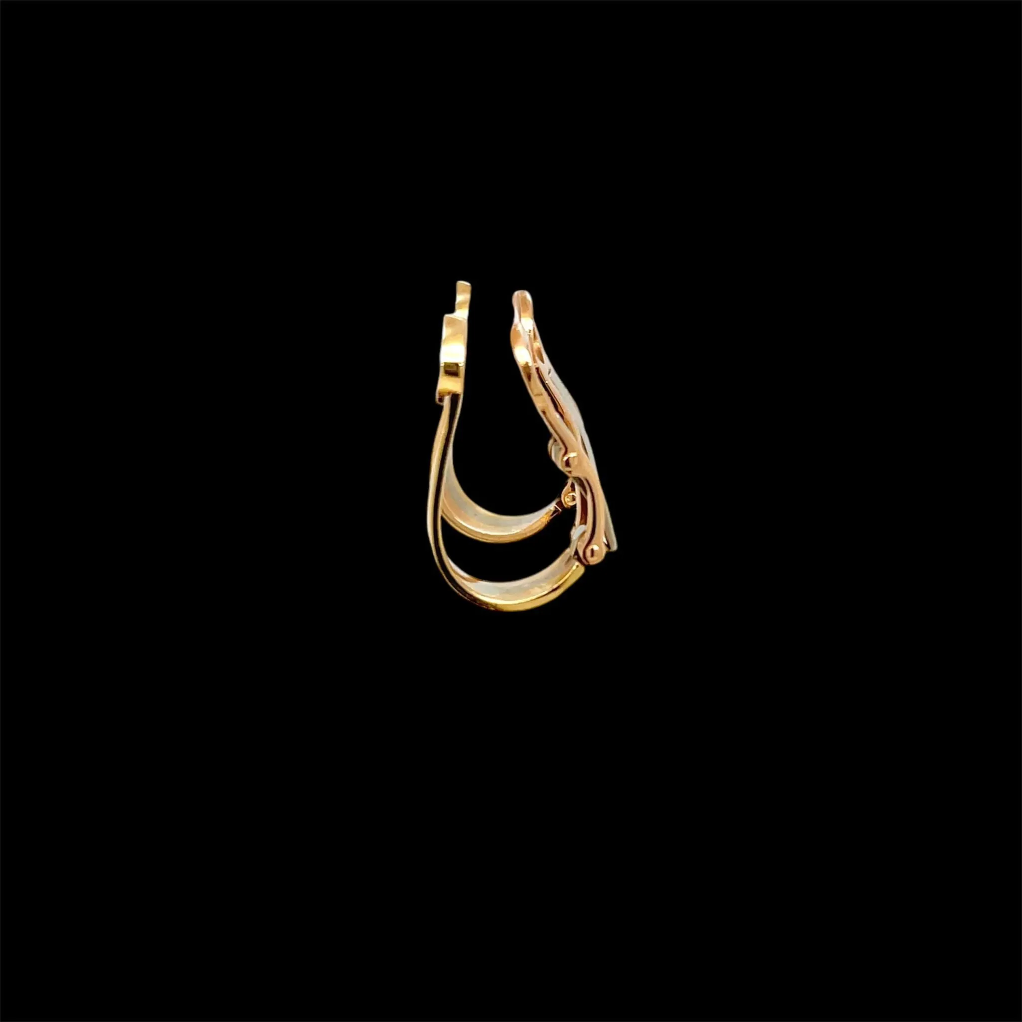 Cartier 2 C Trinity Gold Clip-on Earrings