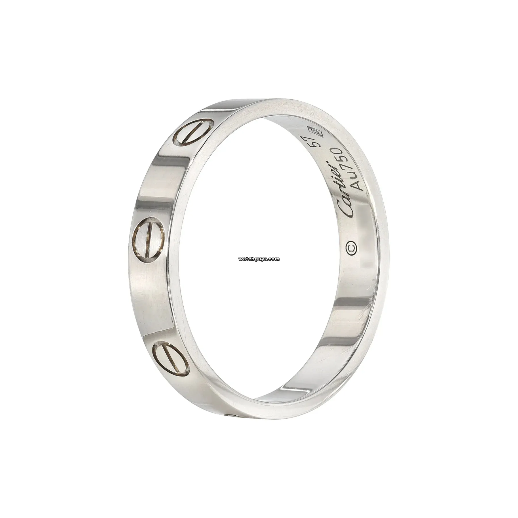 Cartier Love Wedding Band 18K White Gold Size 57