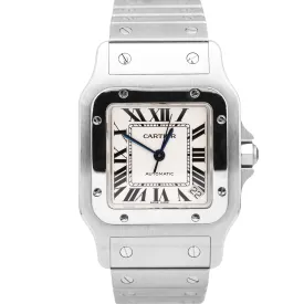 Cartier Santos Galbee XL Stainless 32mm White Roman Numeral Watch 2823 W20098D6