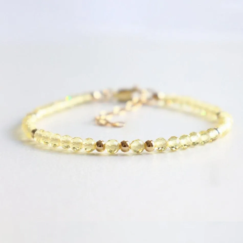 Citrine Dainty Bracelet