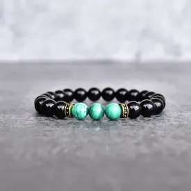 Flourish - Malachite and Onyx Bead Bracelet