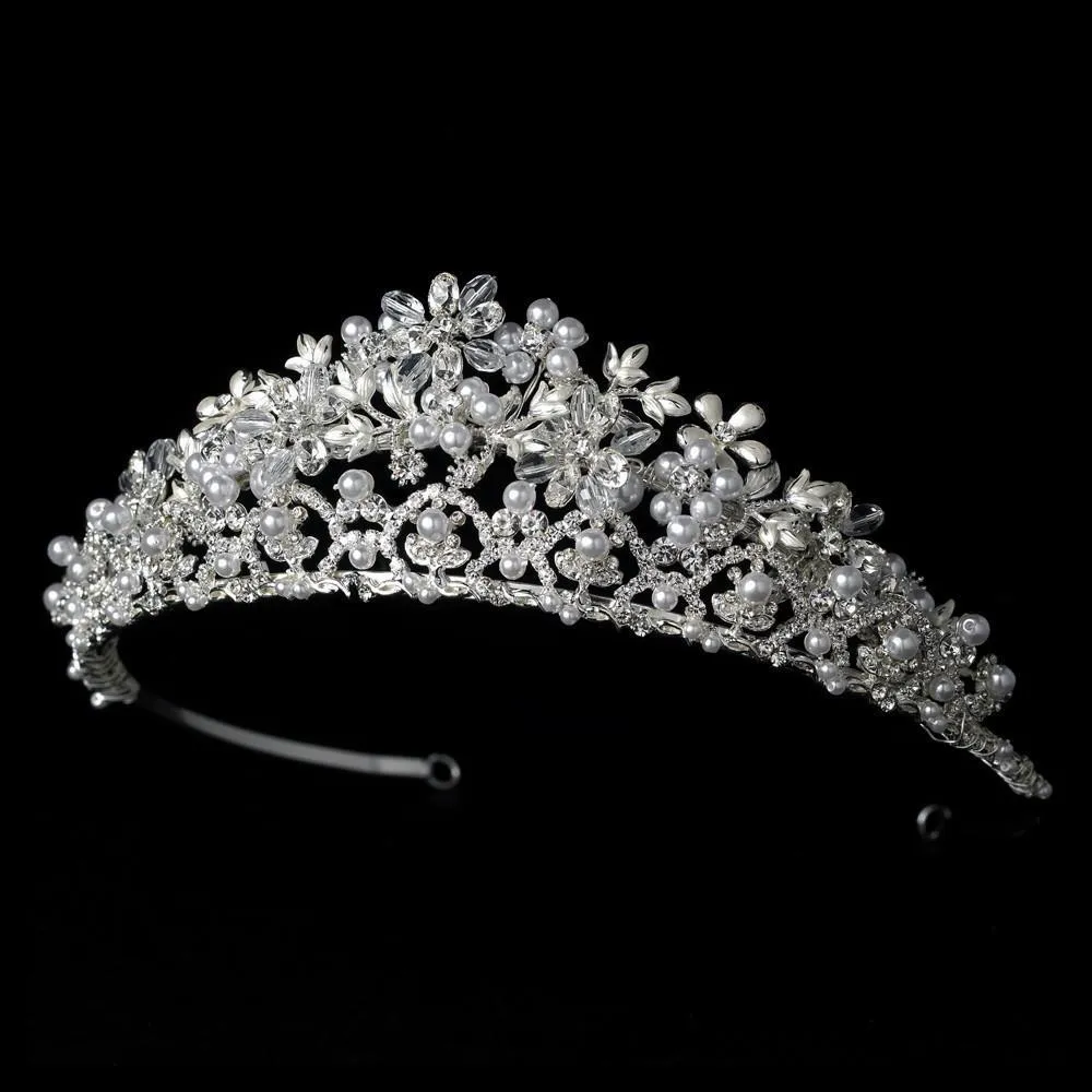 Gorgeous Crystal & Pearl Bridal Tiara Headpiece