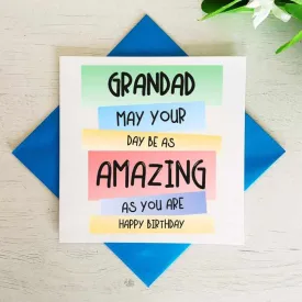 Grandad Happy Birthday Greetings Card