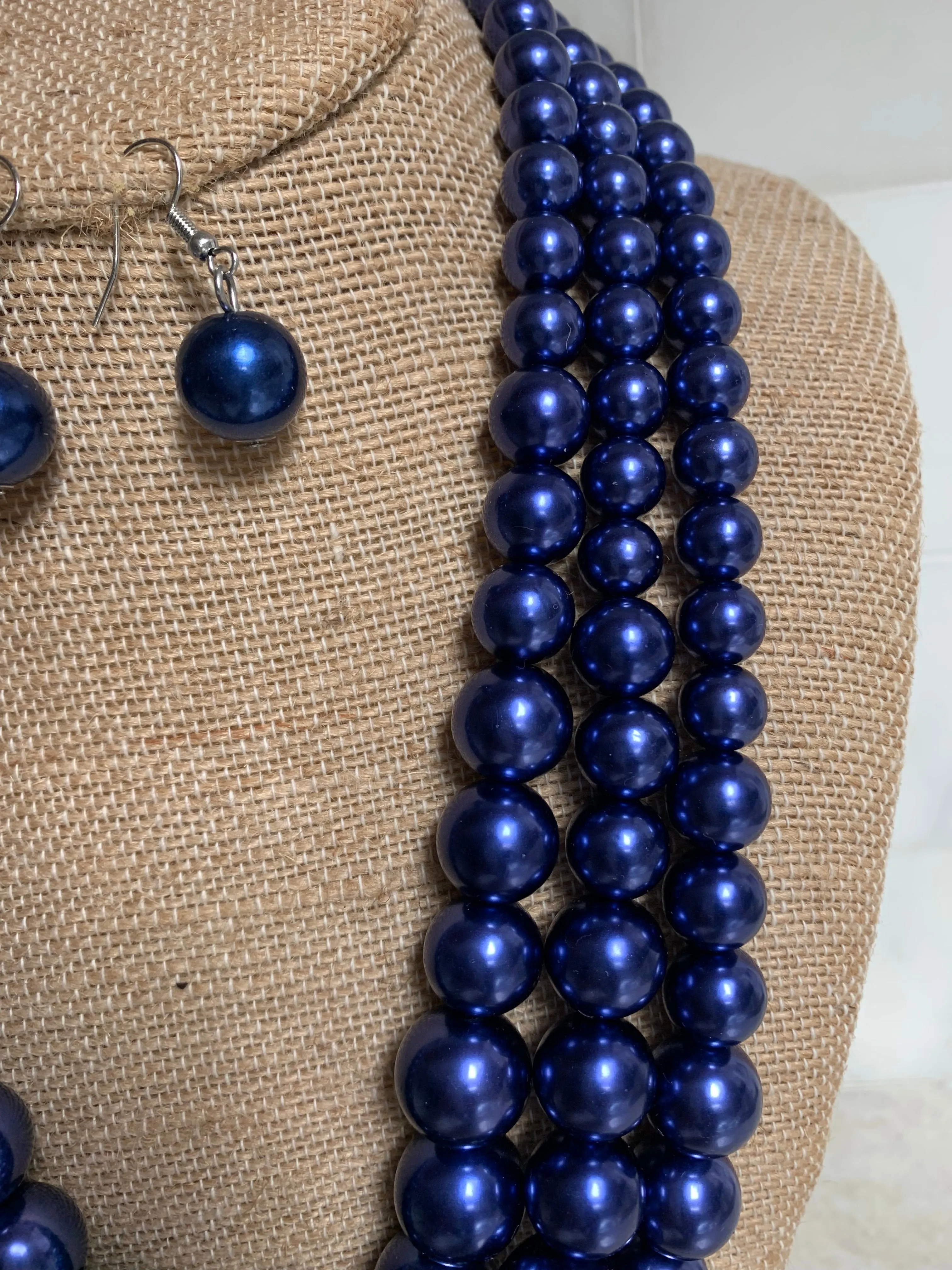 Large Royal Blue Pearl Set