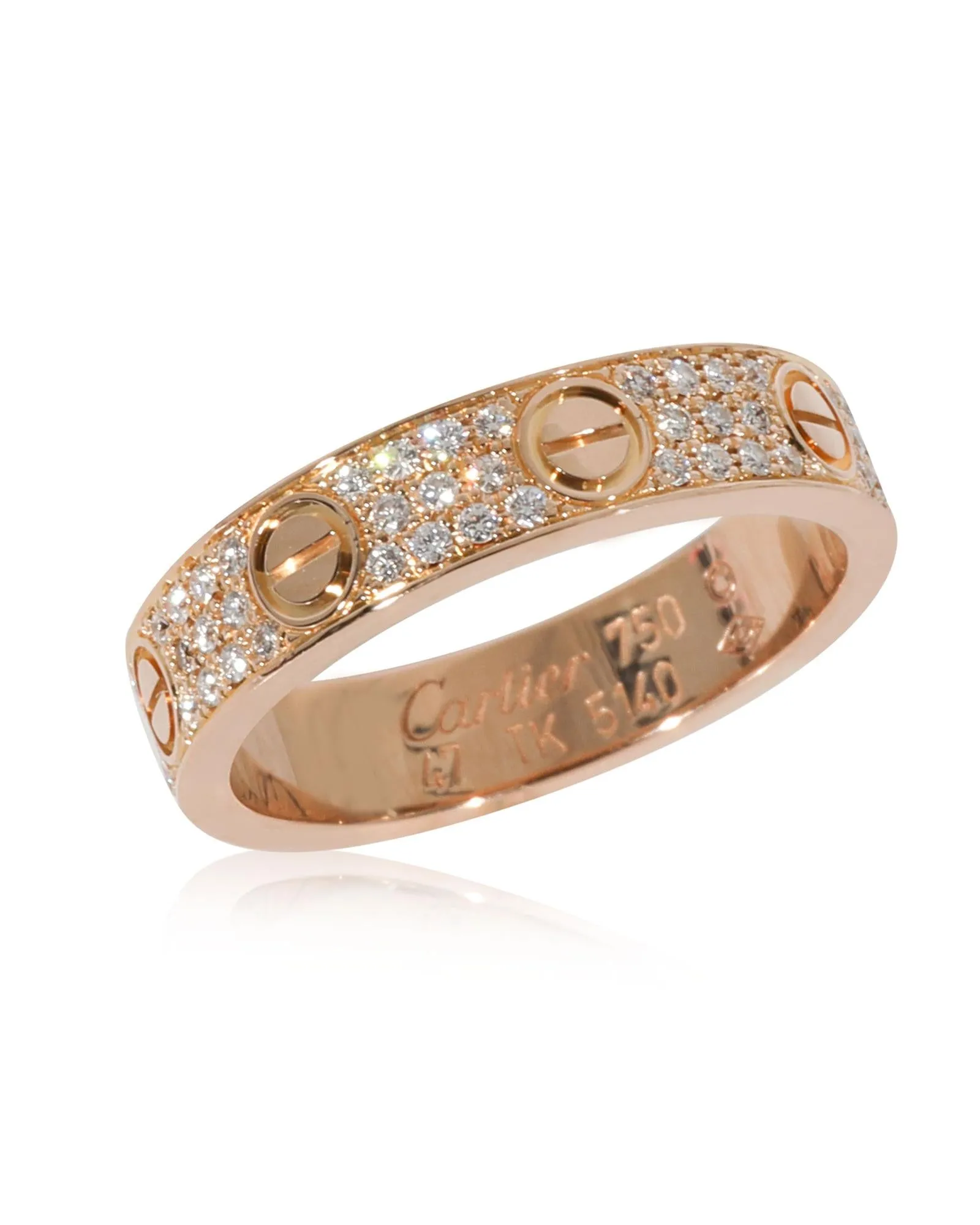 Love Diamond Pave Band in 18k Rose Gold