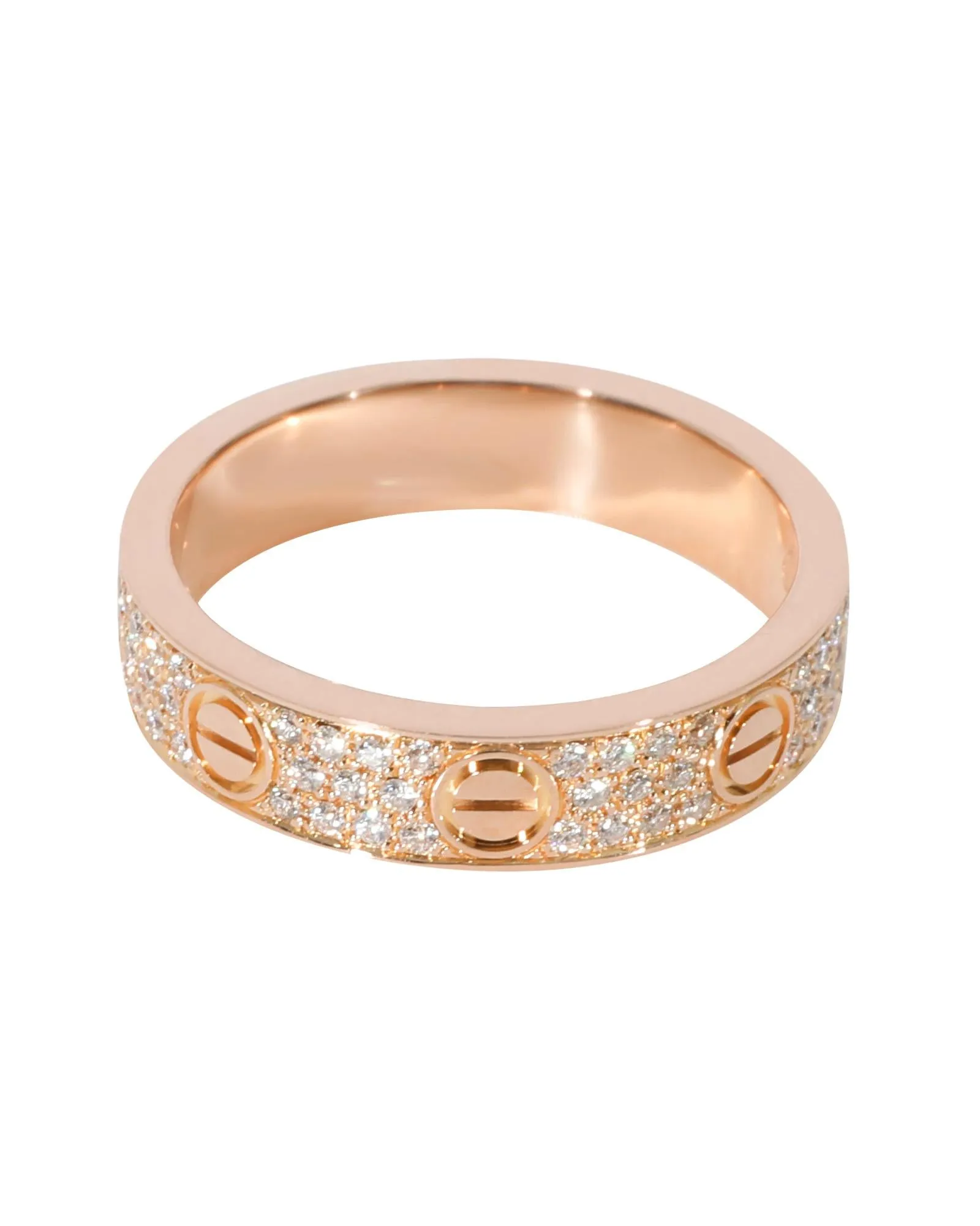 Love Diamond Pave Band in 18k Rose Gold