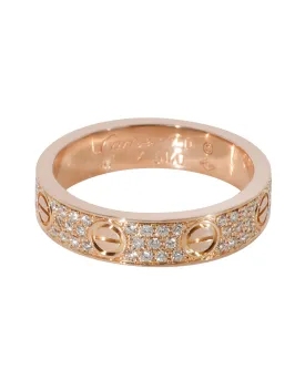 Love Diamond Pave Band in 18k Rose Gold