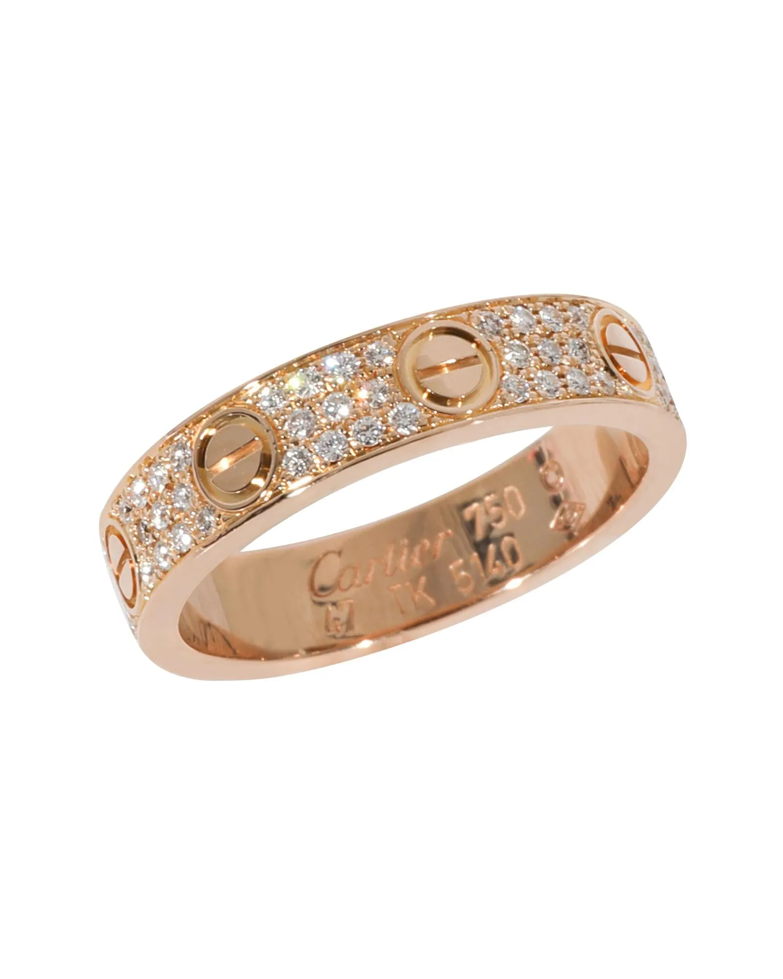 Love Diamond Pave Band in 18k Rose Gold