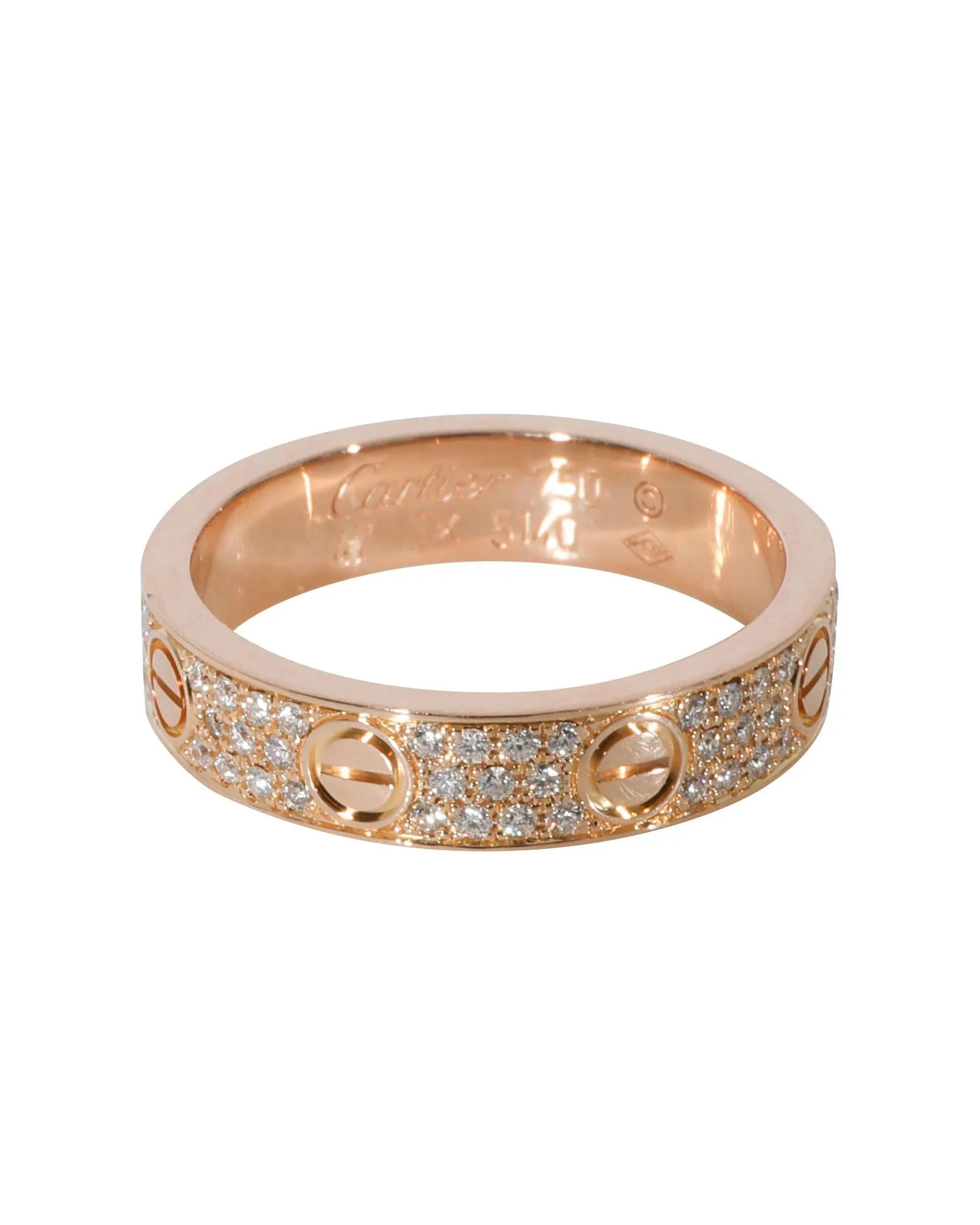 Love Diamond Pave Band in 18k Rose Gold