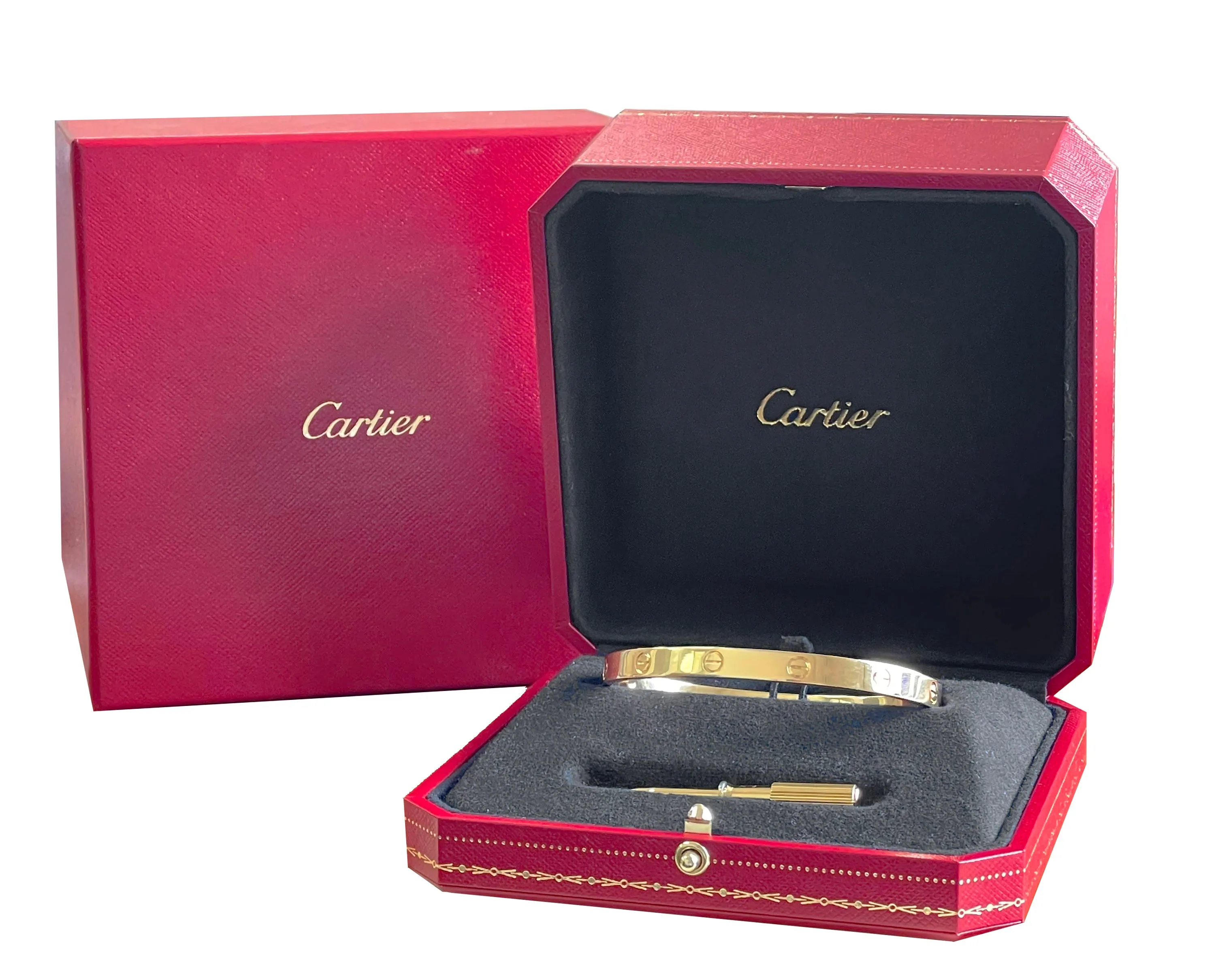 MINT 2023 PAPERS Cartier LOVE 18K Yellow Gold Bracelet Size 20 AU 750 BOX