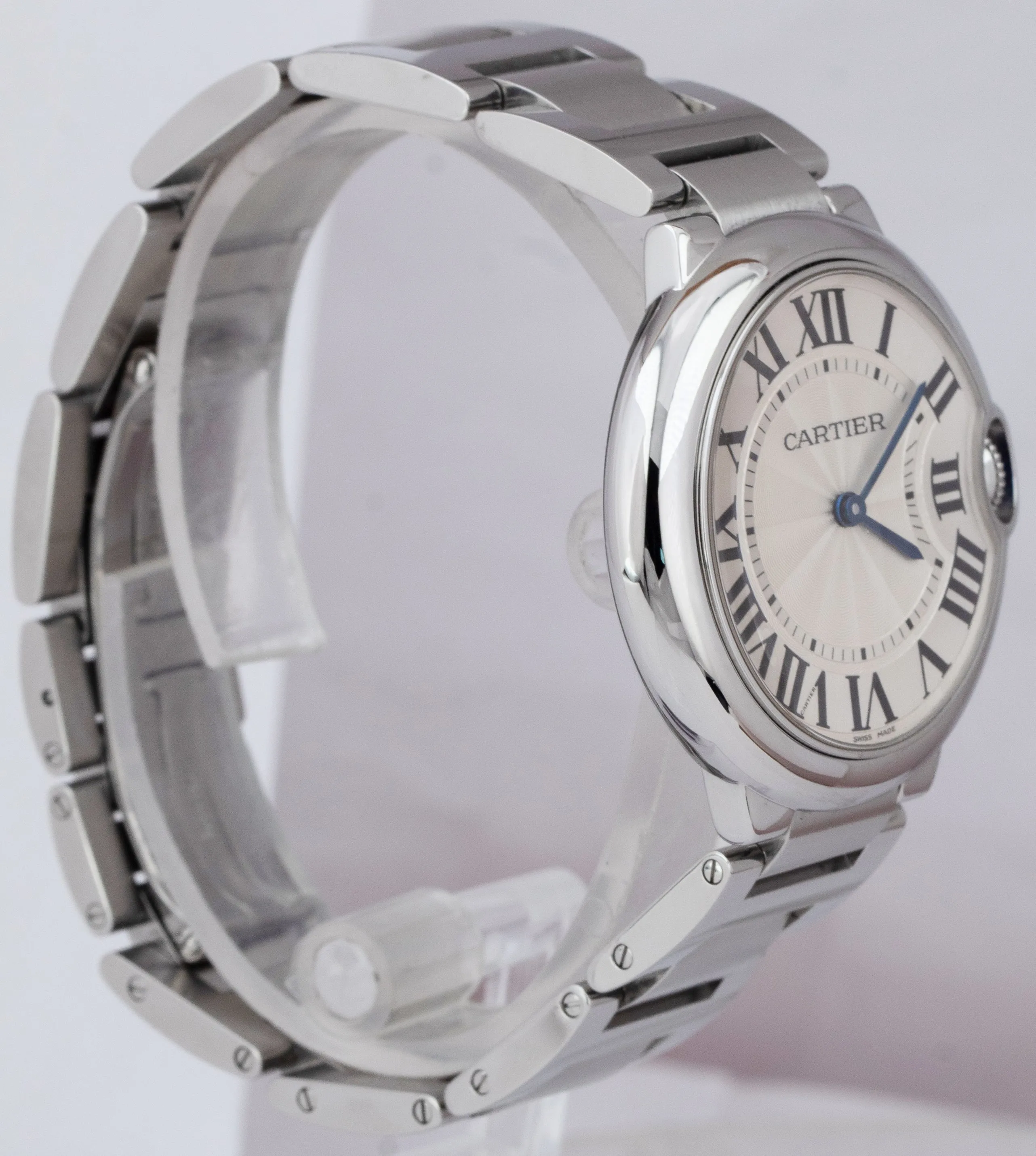 MINT Cartier Ballon Bleu 36mm Stainless SILVER Quartz Watch 3005 / W69011Z4