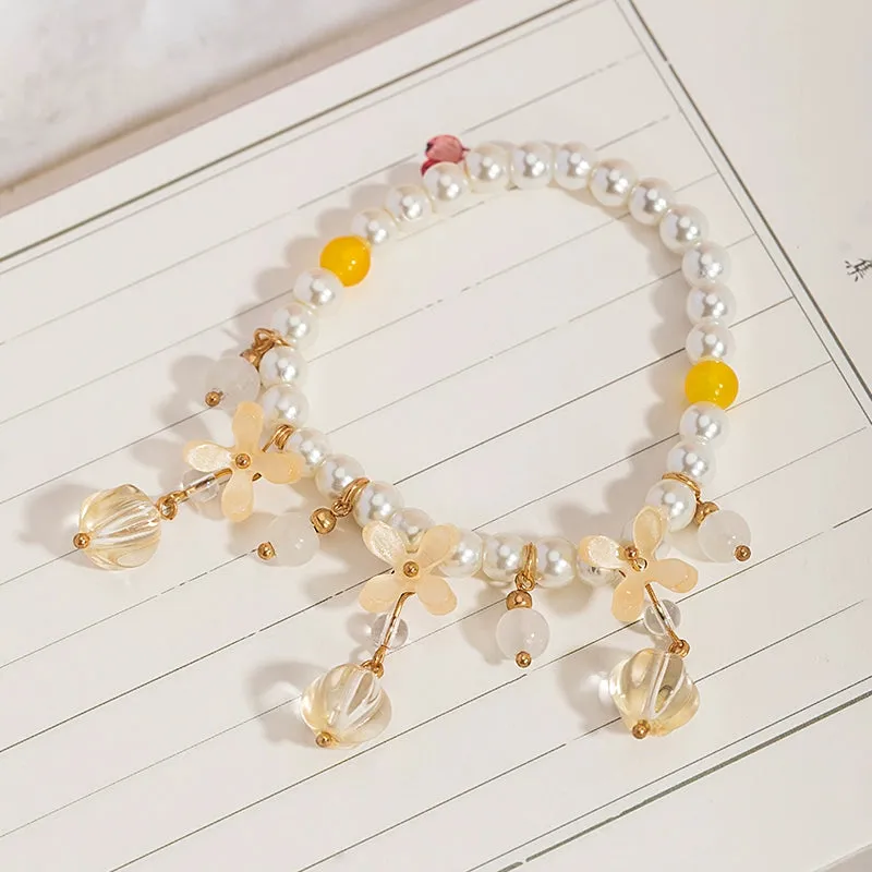 Osmanthus Sweet Wine 桂花甜酒 Necklace Bracelet Jewelry Set