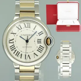 PAPERS MINT Cartier Ballon Bleu 3284  Mother of Pearl MOP Two Tone Gold 36mm Watch