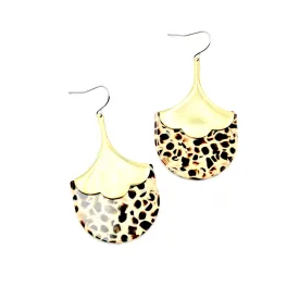 Petal Drop Earrings (Brown)