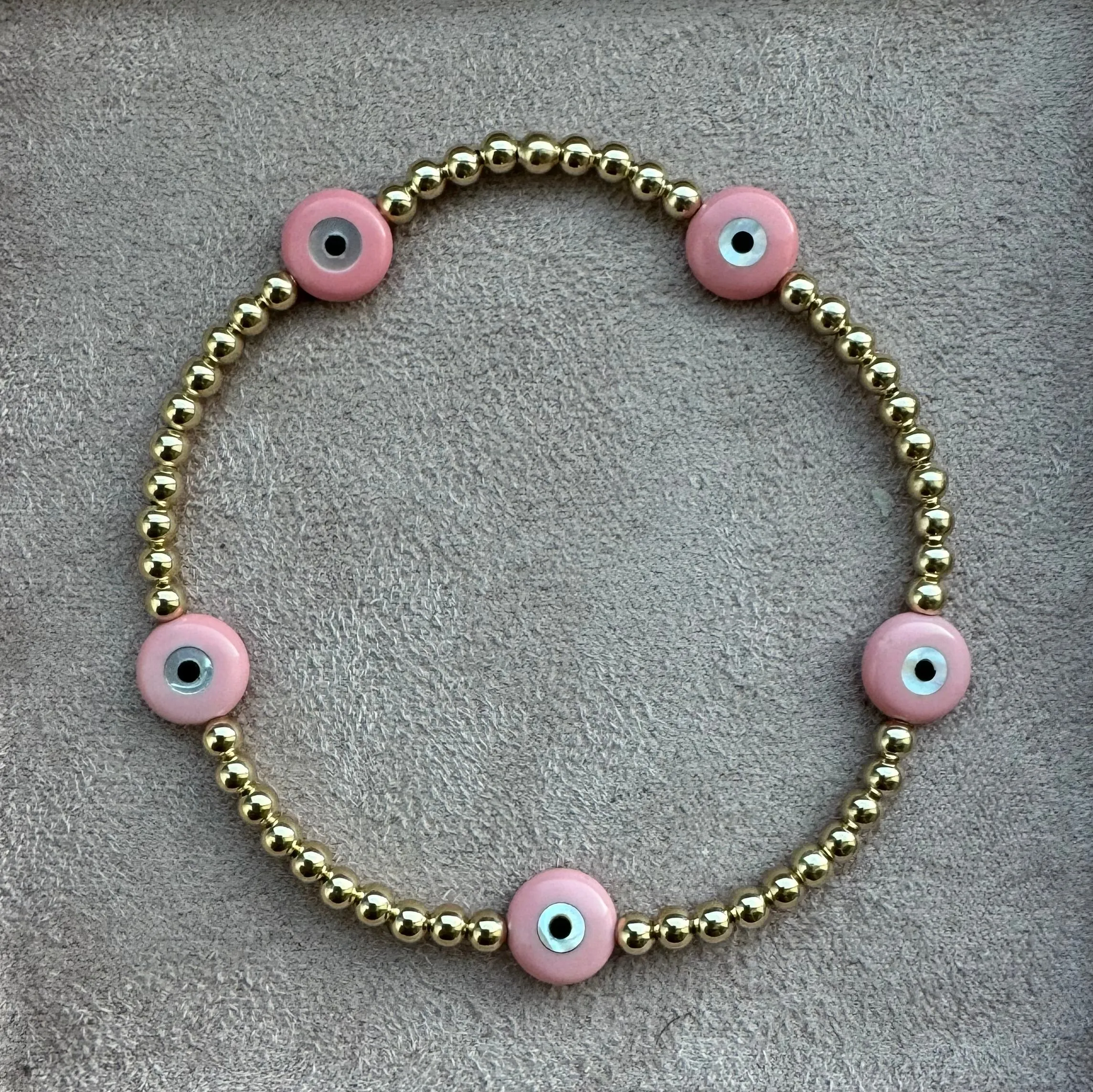 "BTY EVIL EYE" Medium Opal Charm Bracelet