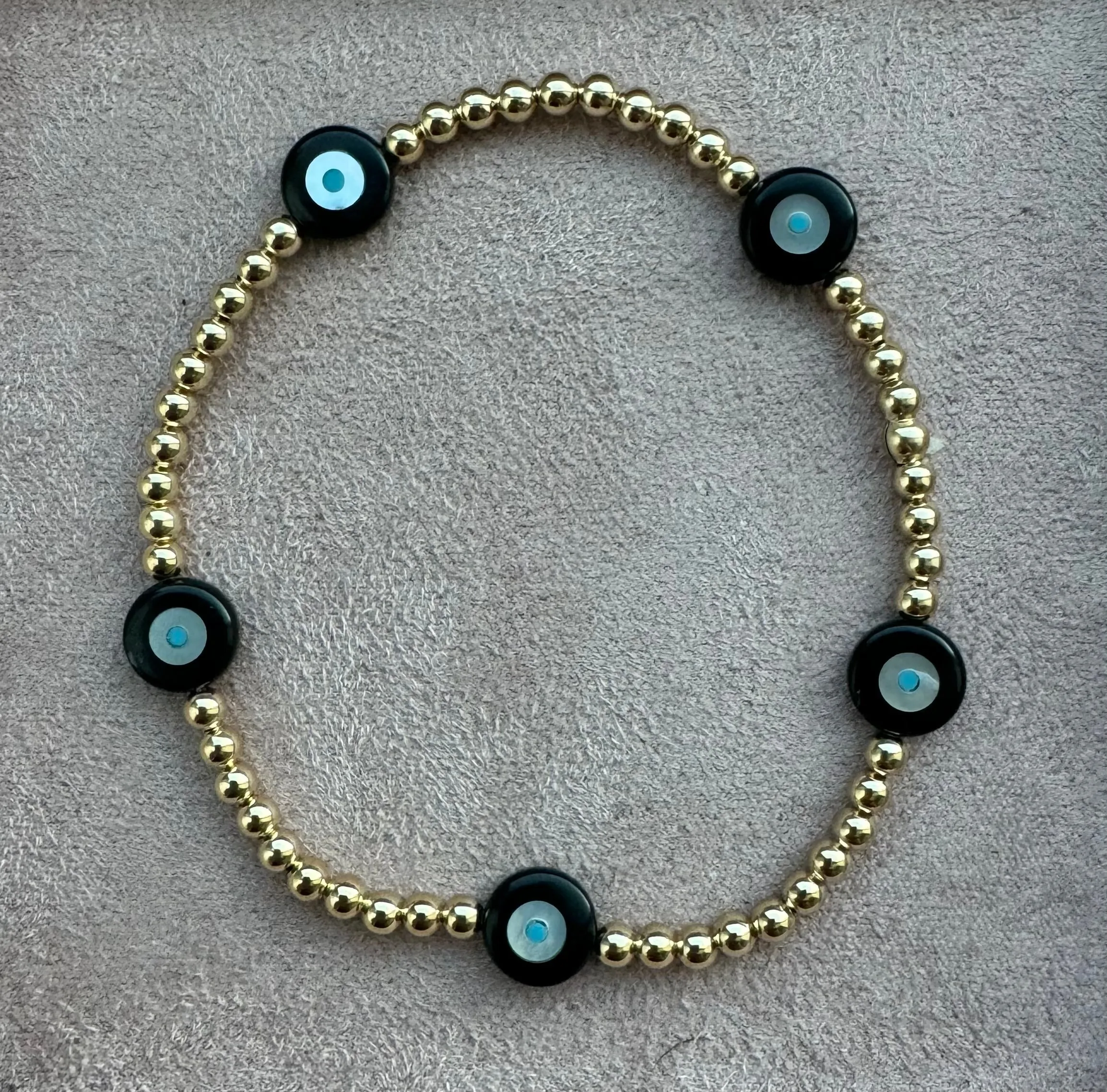 "BTY EVIL EYE" Medium Opal Charm Bracelet