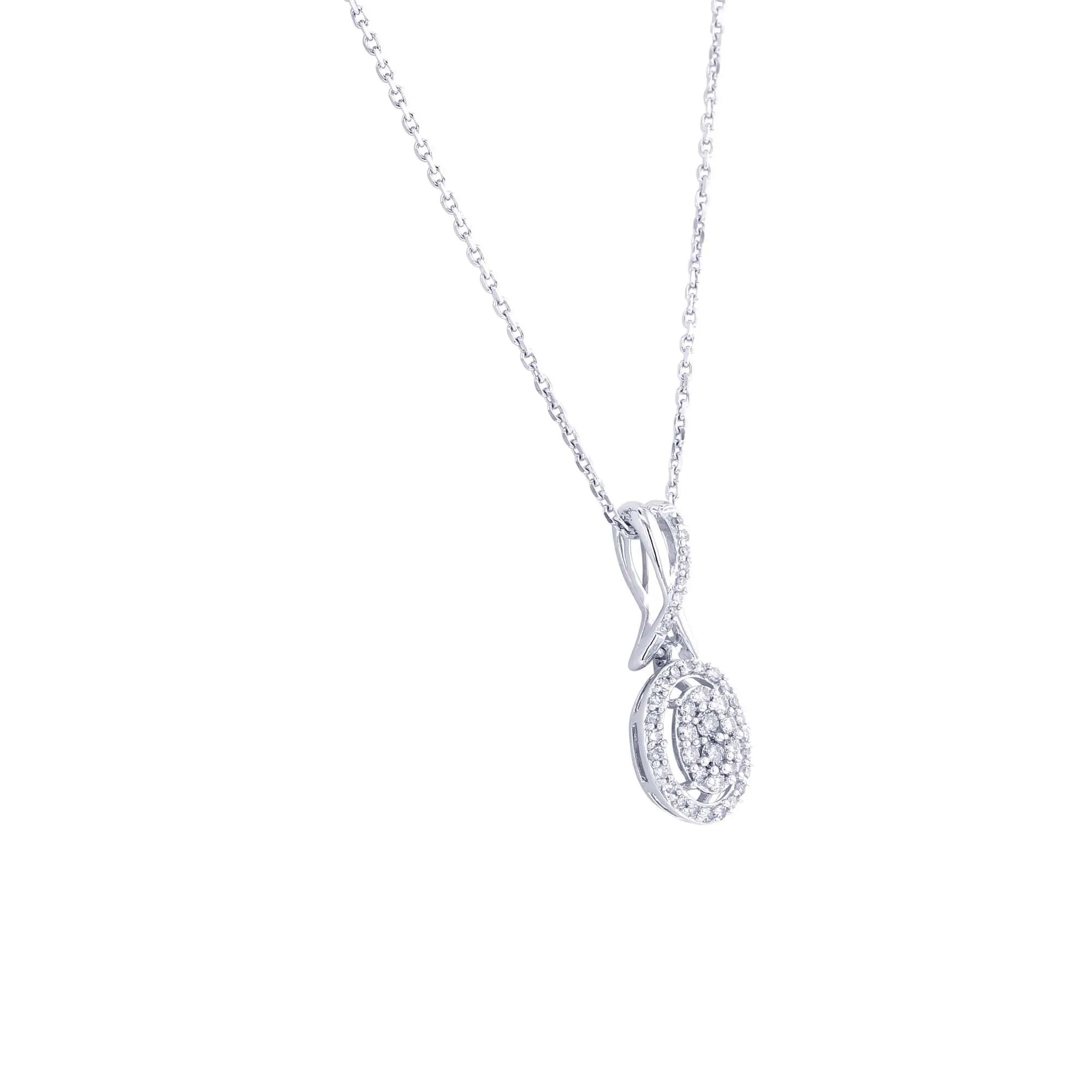 Silver Bari Diamond Necklace