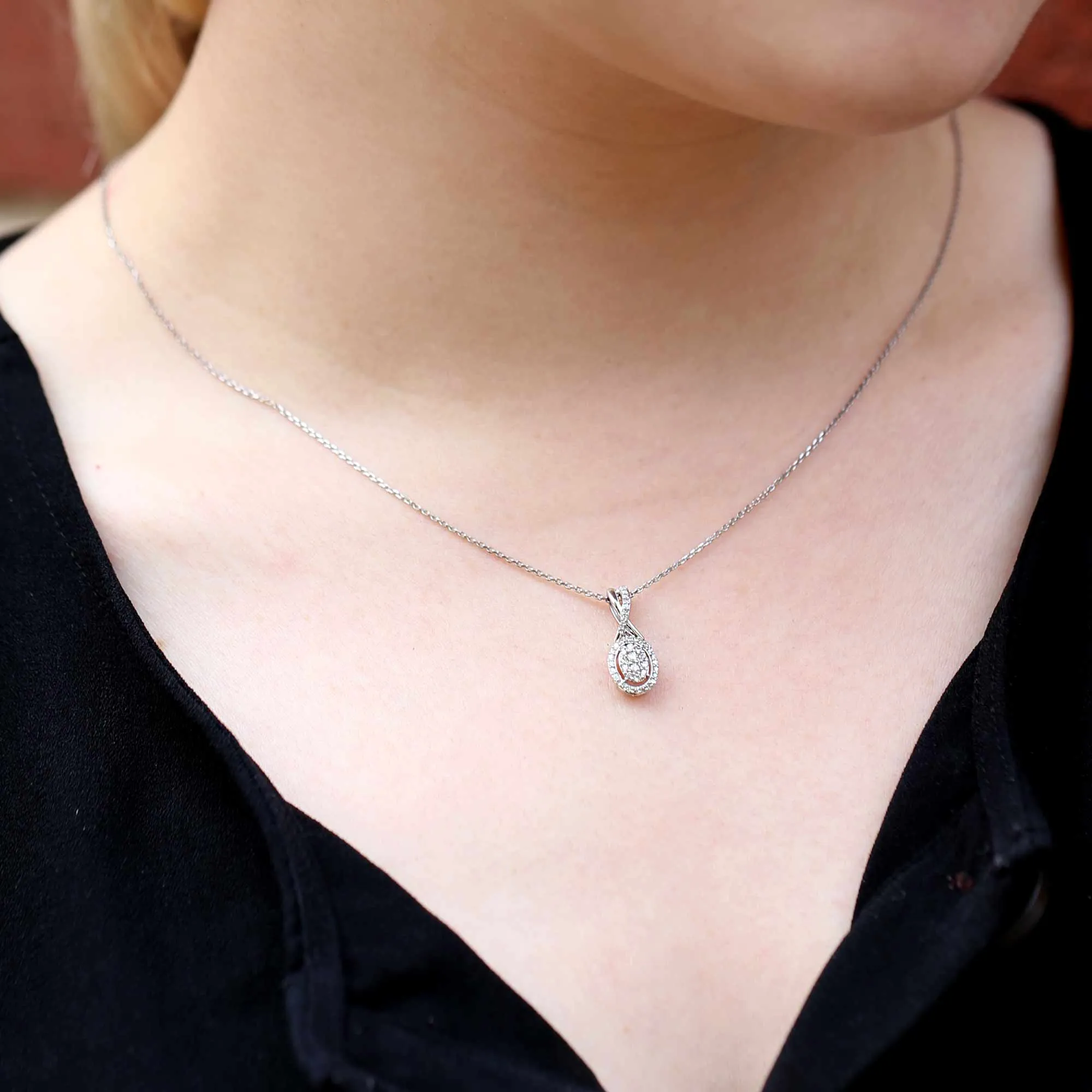 Silver Bari Diamond Necklace