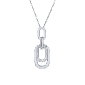 Silver Link Diamond Necklace