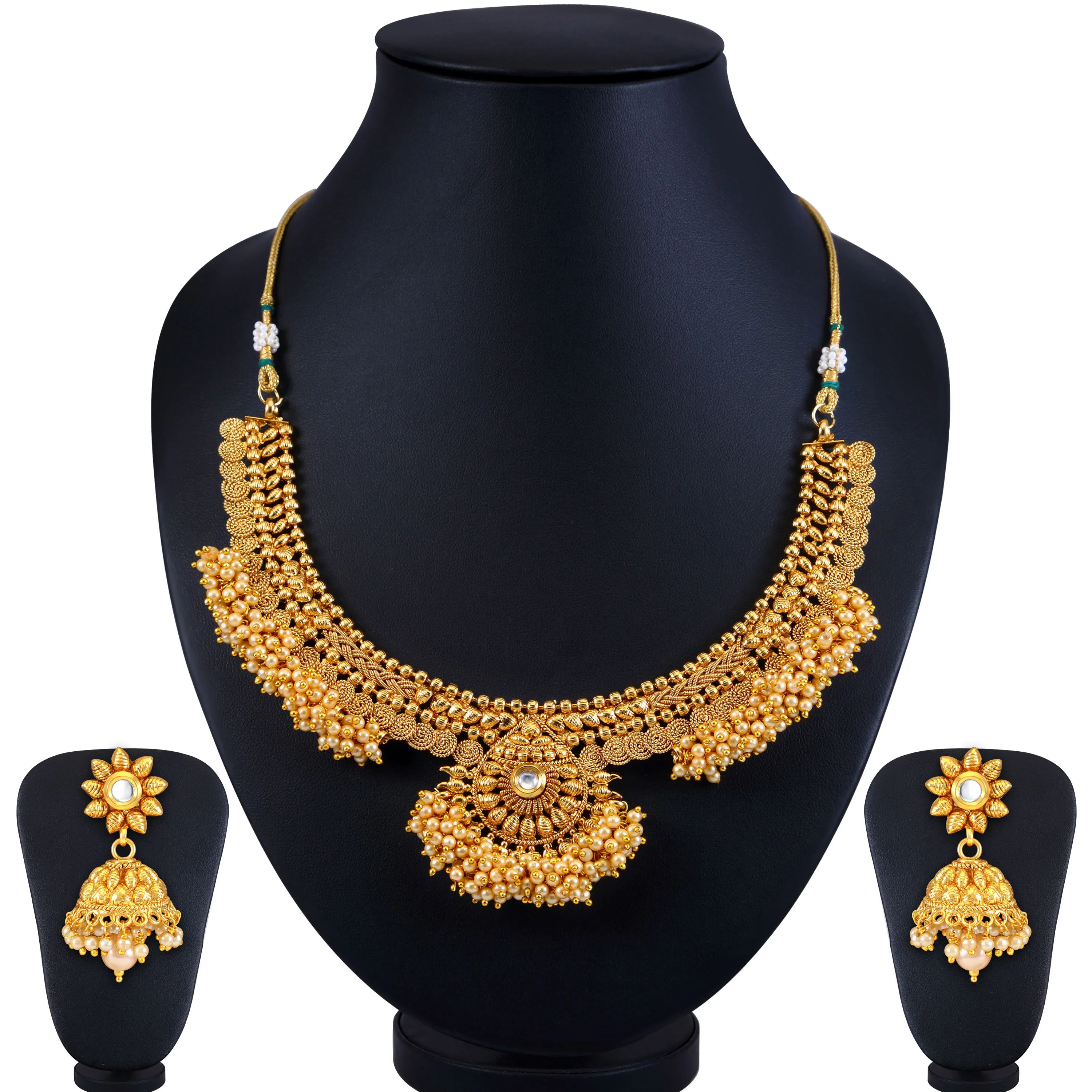 Sukkhi Astonish Jalebi Design Gold Plated Choker Necklace set For Women