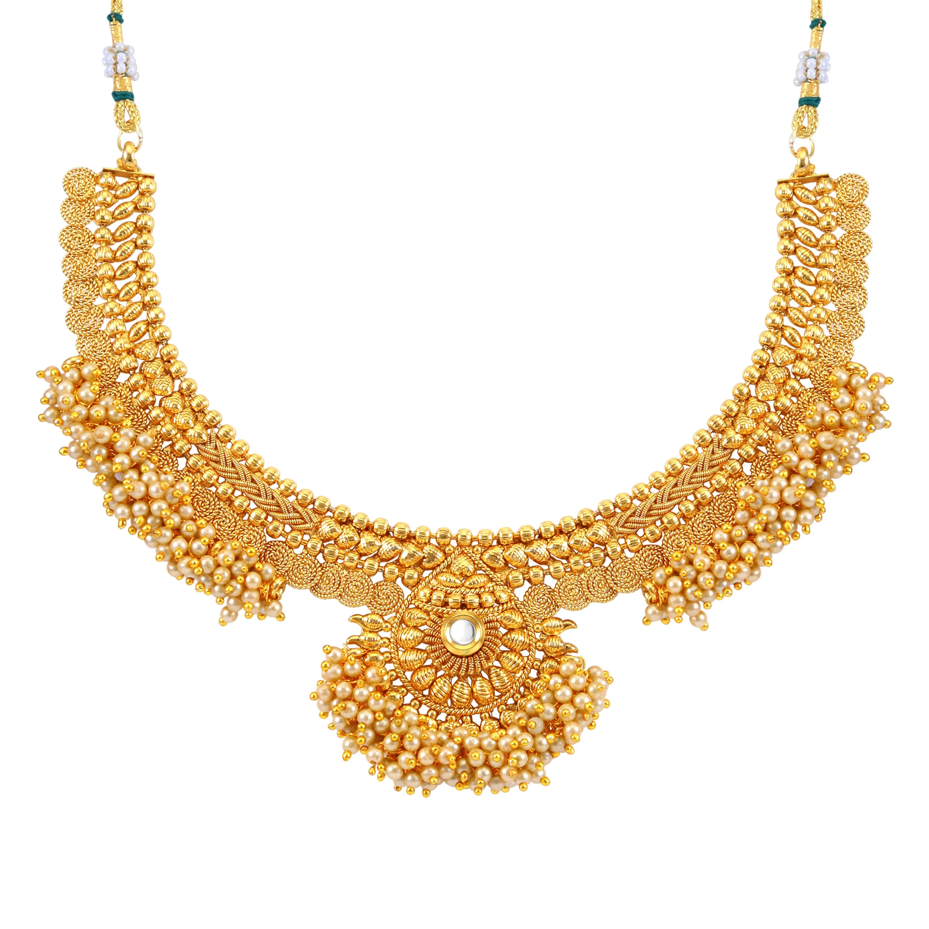 Sukkhi Astonish Jalebi Design Gold Plated Choker Necklace set For Women