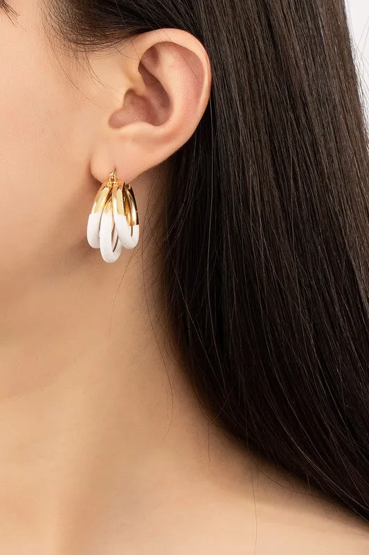 Tube Hoop Earrings   2 Colors