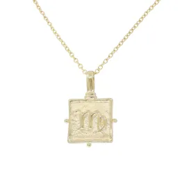 Virgo Zodiac Gold Necklace