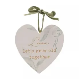 Wedding Hanging Heart - Love Let’s Grow Old Together