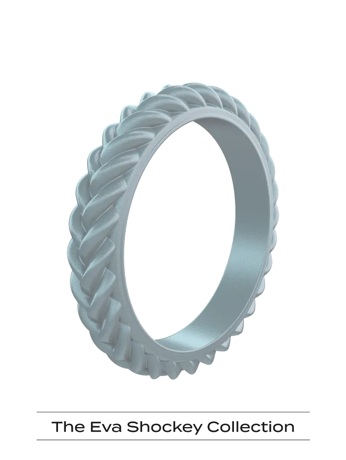 Women's Stackable Braid Silicone Ring