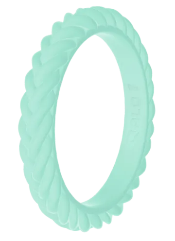 Women's Stackable Braid Silicone Ring